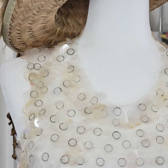 Sequin Pinko Dress with Real Metal Rings NWT Size 4 US / 40 IT - Picture 2 of 14